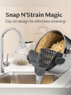 Kitchen Gizmo Strainer for Pots, Pans, and Bowls
